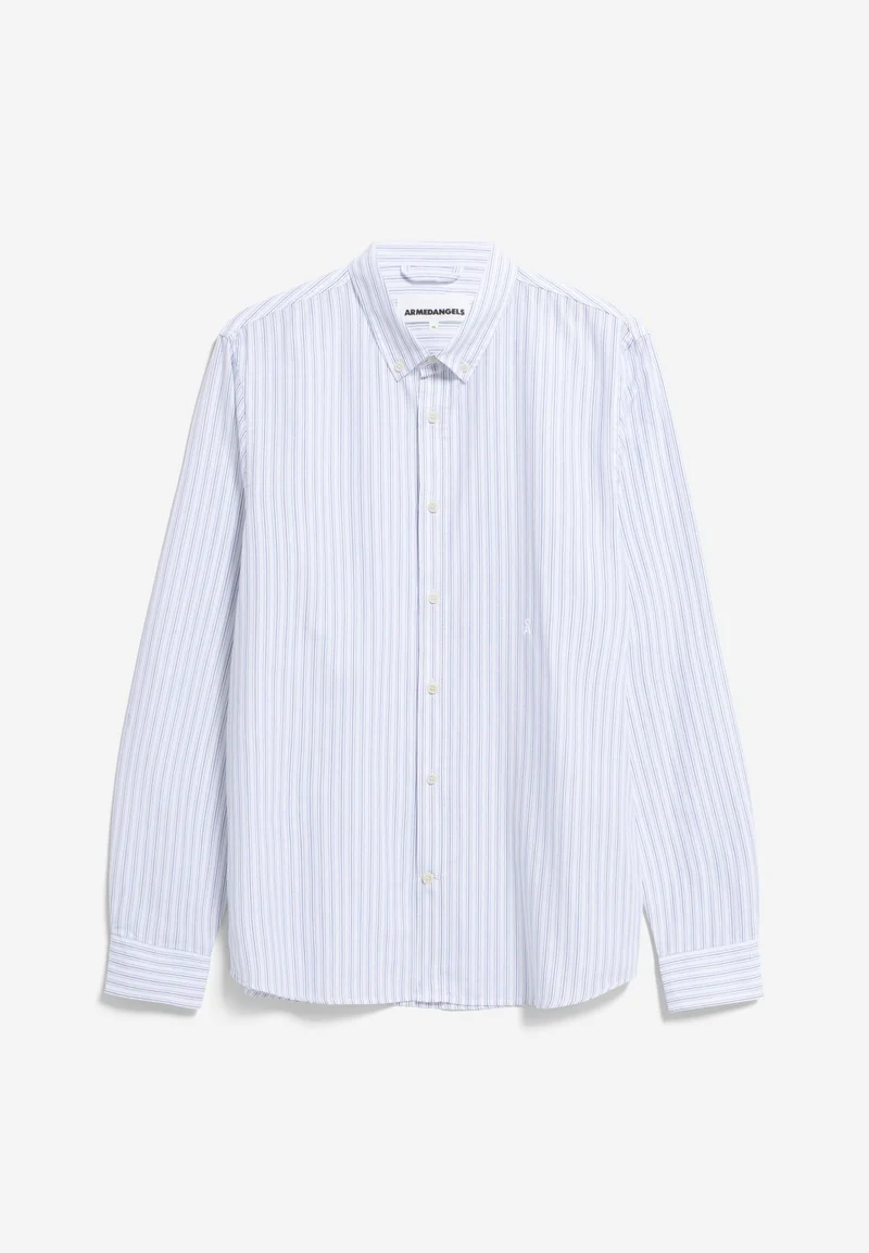 QUAASA STRIPES LANGARMHEMD | white-dynamo blue