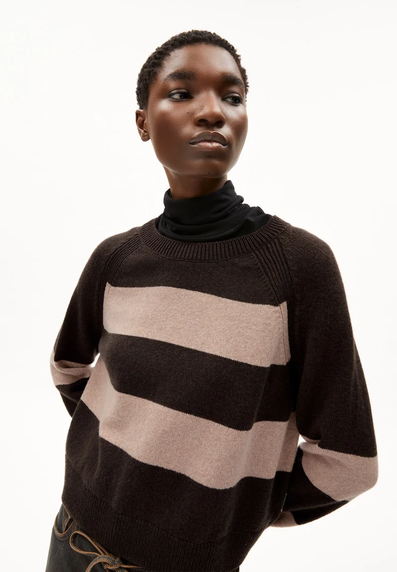 DILIRIAA STRIPES | coffee-cinnamon dust melange