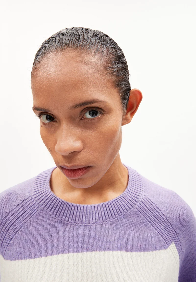 DILIRIAA STRIPES | smart lilac melange-oatmilk