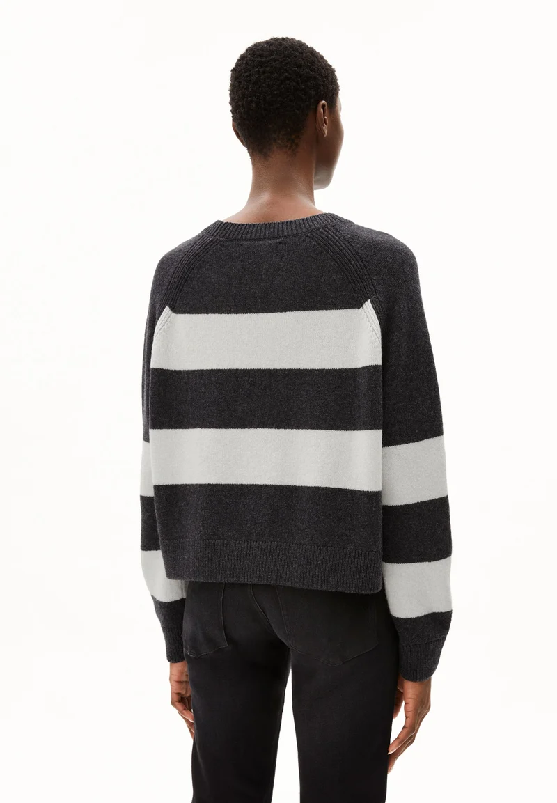 DILIRIAA STRIPES | steel melange-oatmilk