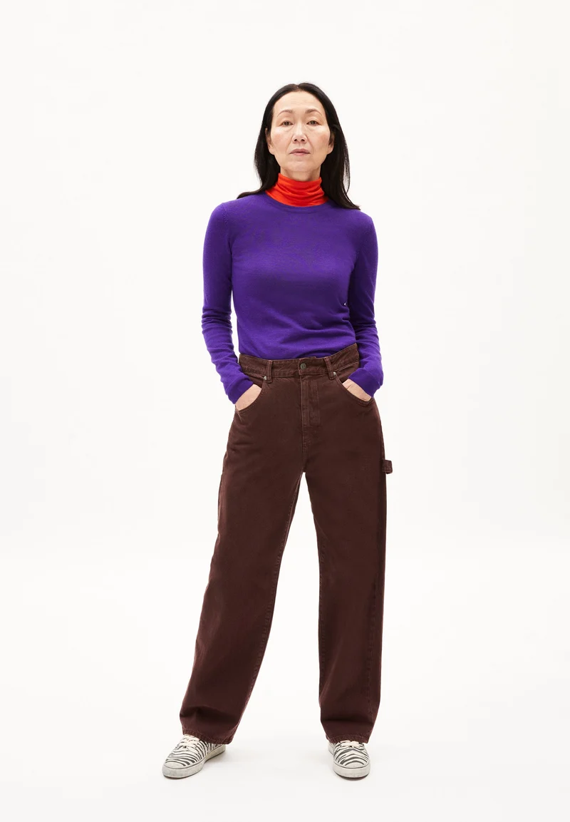 ELDIAA MERINO STRICKPULLOVER | indigo lilac