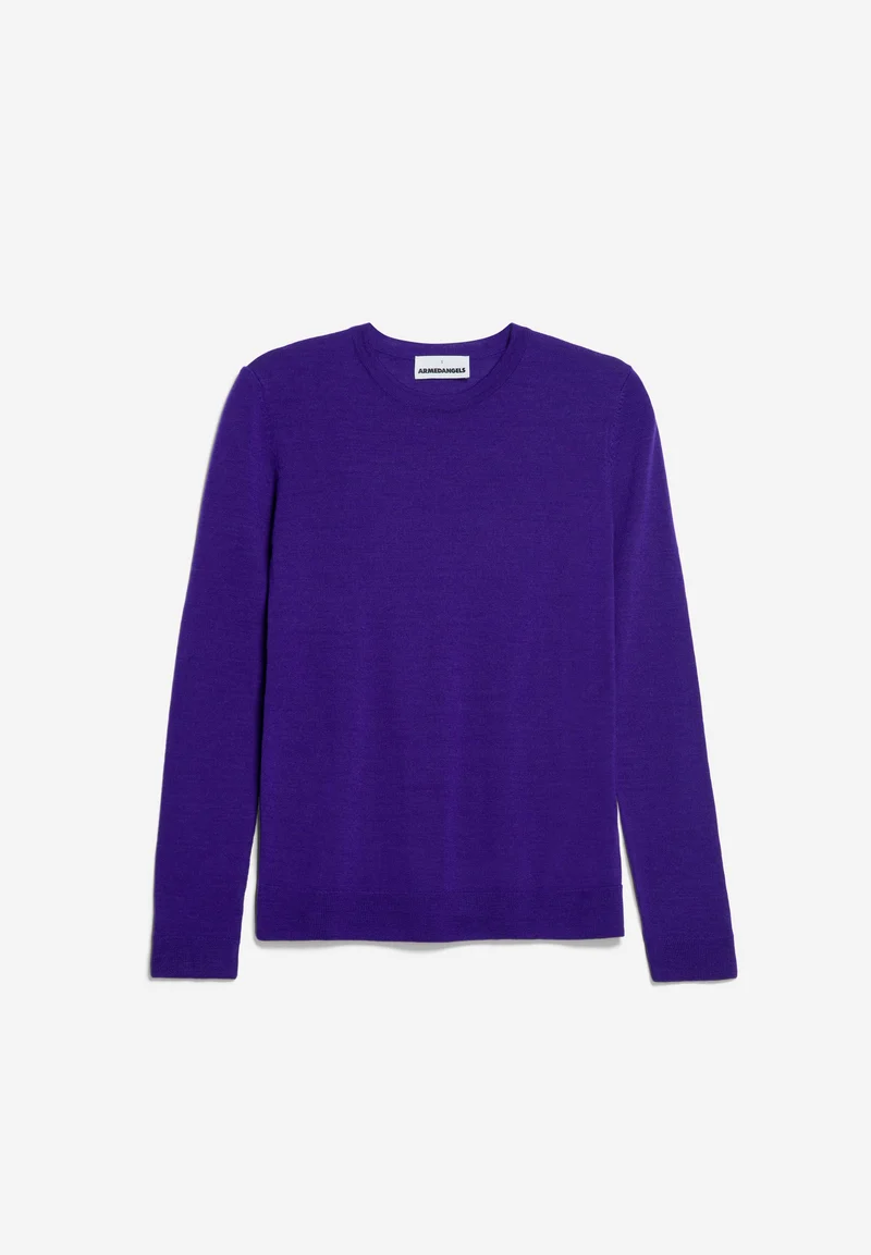 ELDIAA MERINO STRICKPULLOVER | indigo lilac