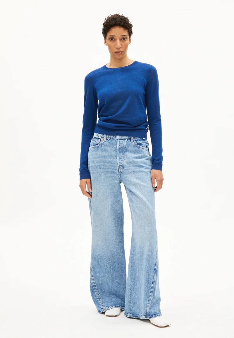 ELDIAA MERINO STRICKPULLOVER | lapis blue