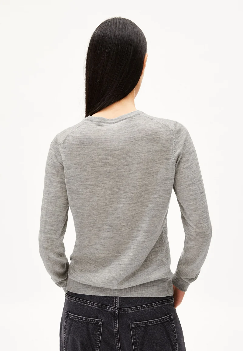 ELDIAA MERINO STRICKPULLOVER | light grey melange