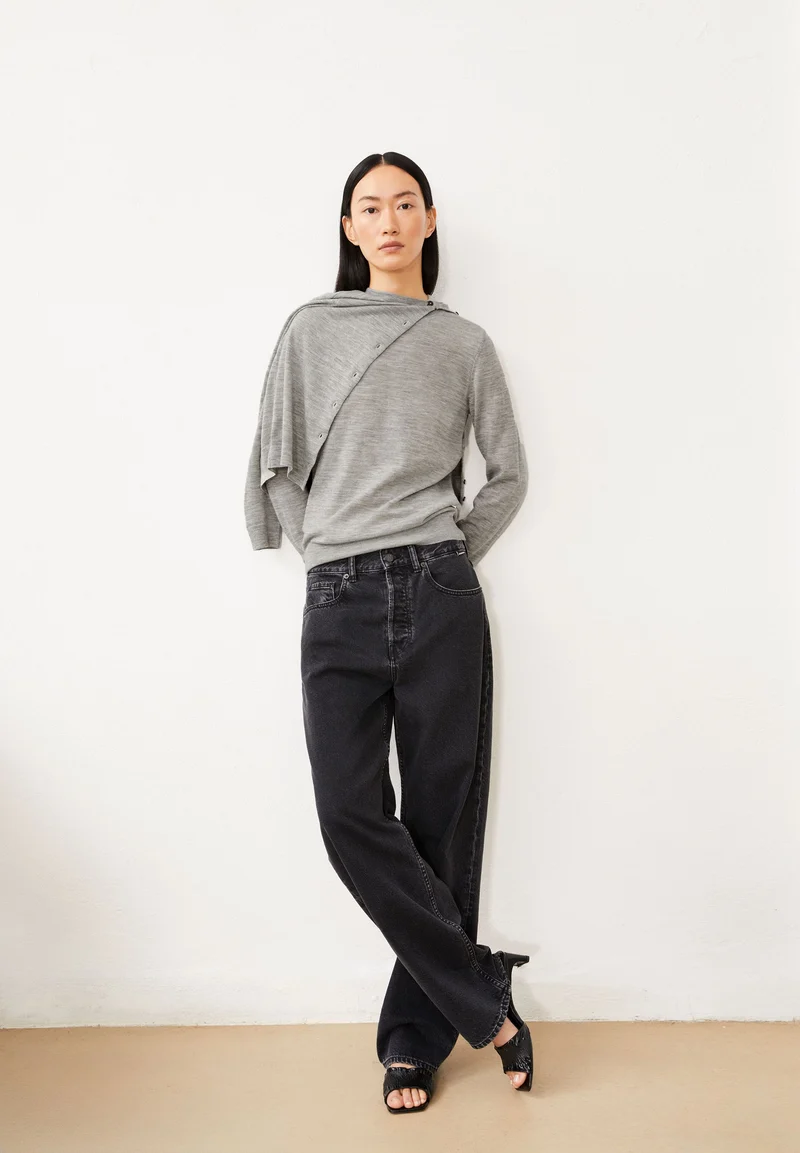 ELDIAA MERINO STRICKPULLOVER | light grey melange