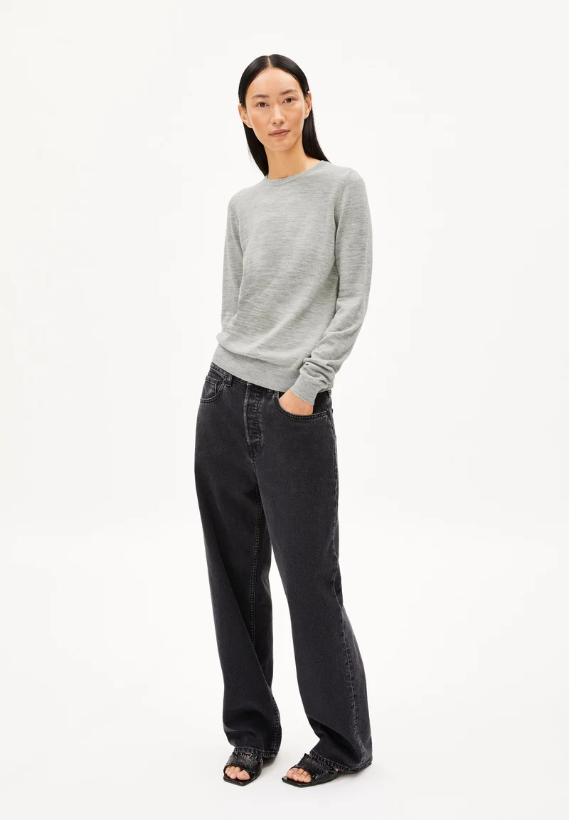ELDIAA MERINO STRICKPULLOVER | light grey melange