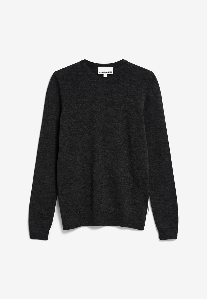 ELDIAA MERINO STRICKPULLOVER | steel melange