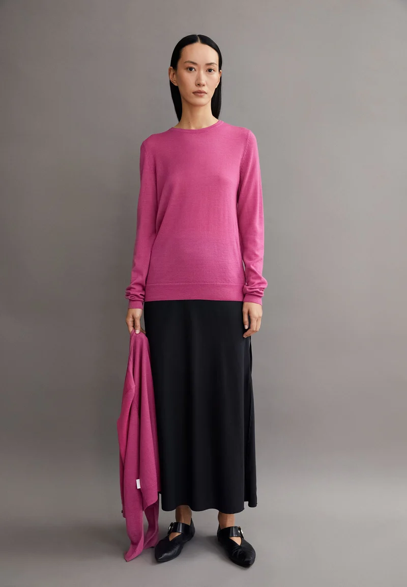 ELDIAA MERINO STRICKPULLOVER | crushed berry