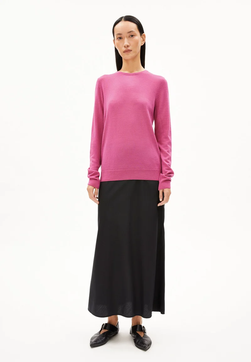 ELDIAA MERINO STRICKPULLOVER | crushed berry