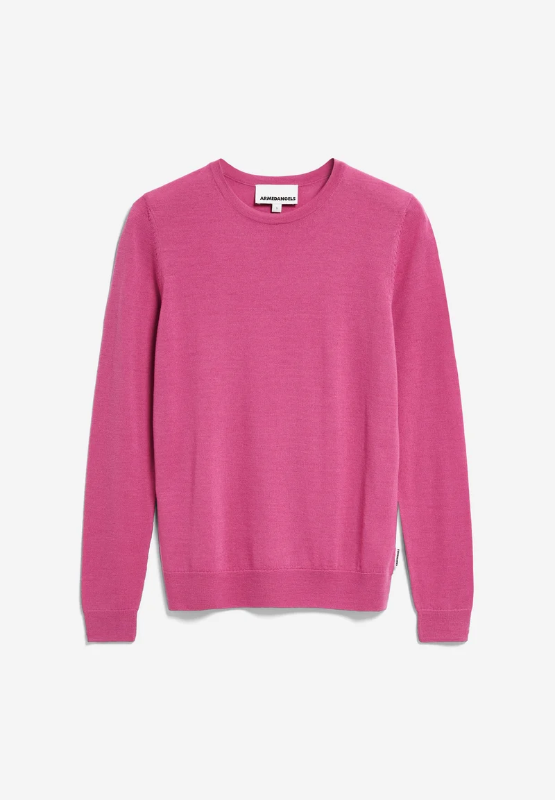 ELDIAA MERINO STRICKPULLOVER | crushed berry