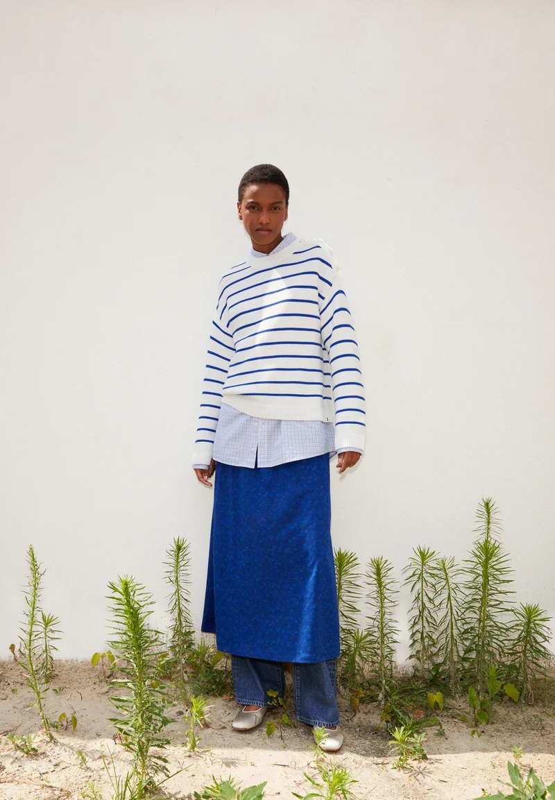 LAVINAAS STRIPED | off white-dynamo blue