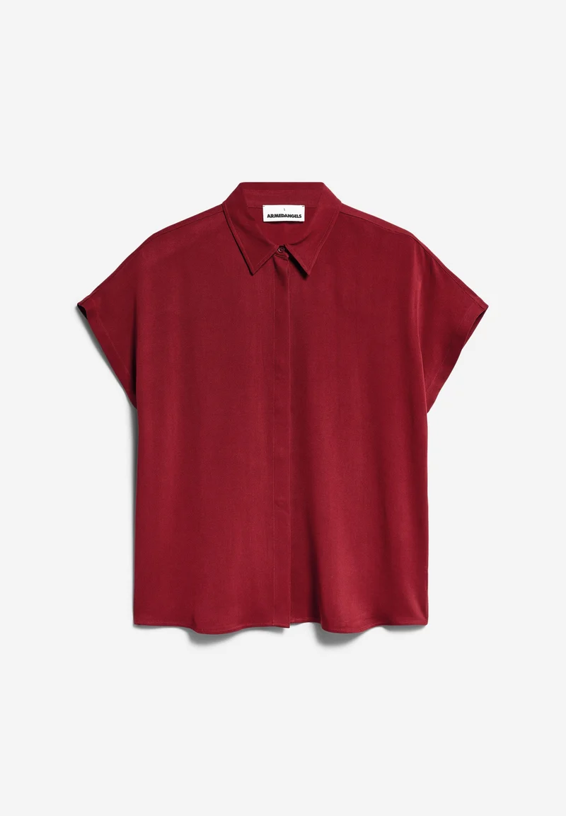 LARISAANA BLUSE | dark crimson