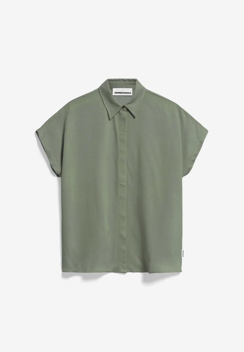LARISAANA BLUSE | grey green