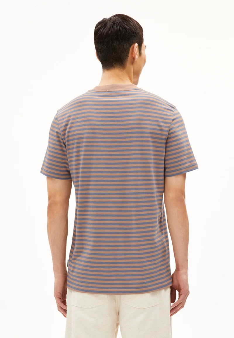 MAARKOS STRIPES | cinnamon dust-blue stone