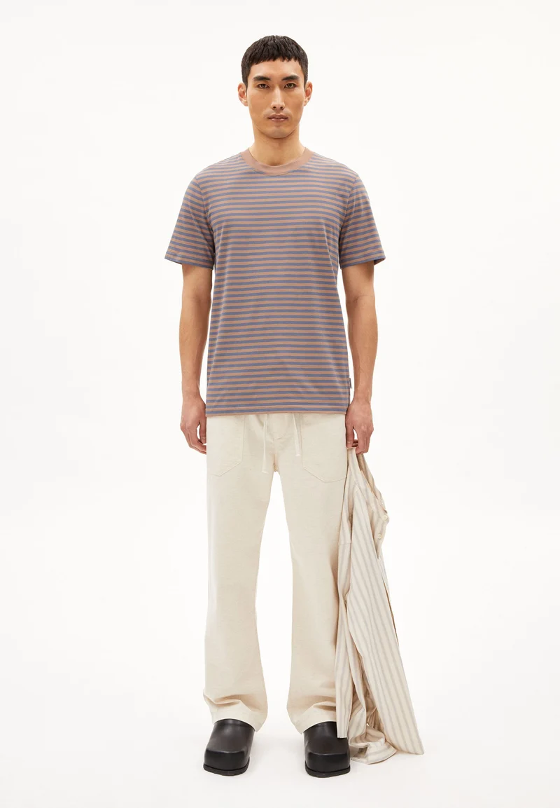 MAARKOS STRIPES | cinnamon dust-blue stone