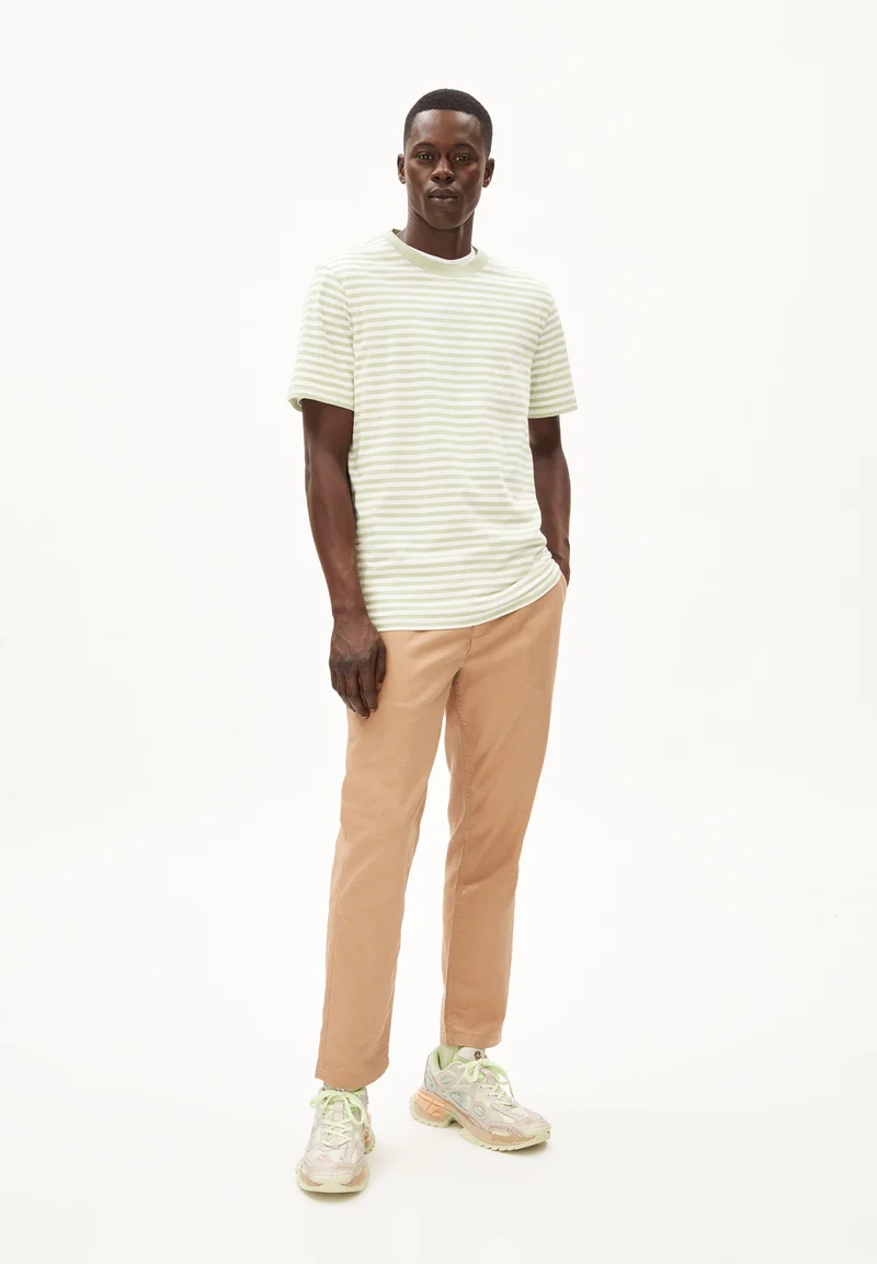 MAARKOS STRIPES | oatmilk-light matcha