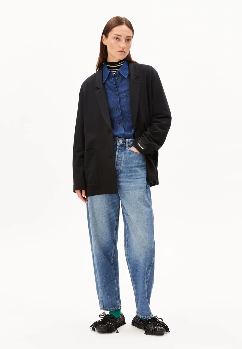 MARIAA FERNANDAA JERSEY BLAZER | black