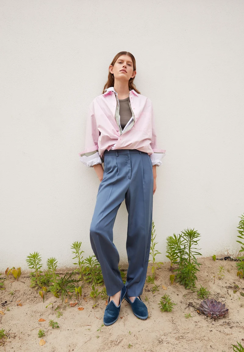SANDRINAA TAPERED HOSE | iron blue