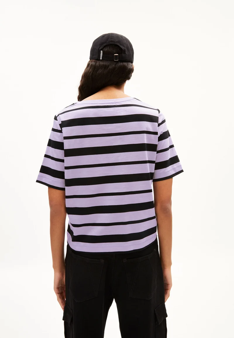 FINIAA BLOCK STRIPES | lavender light-black