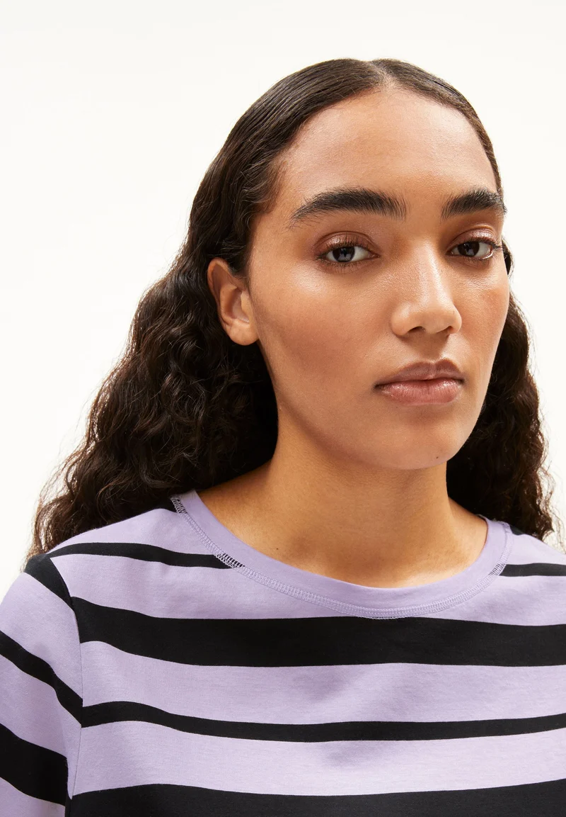 FINIAA BLOCK STRIPES | lavender light-black