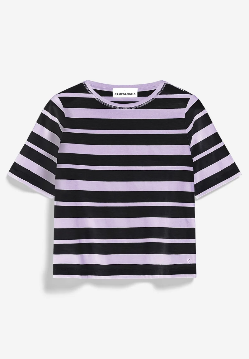 FINIAA BLOCK STRIPES | lavender light-black