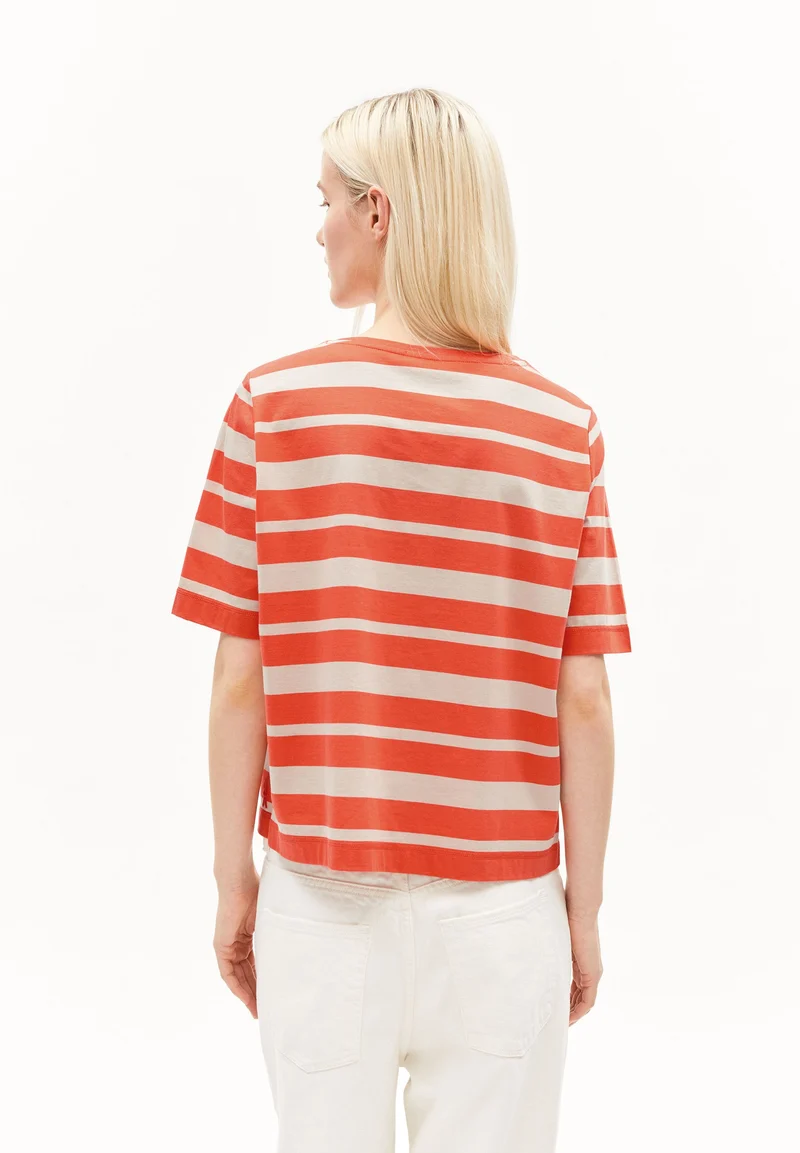 FINIAA BLOCK STRIPES | poppy red-sandstone