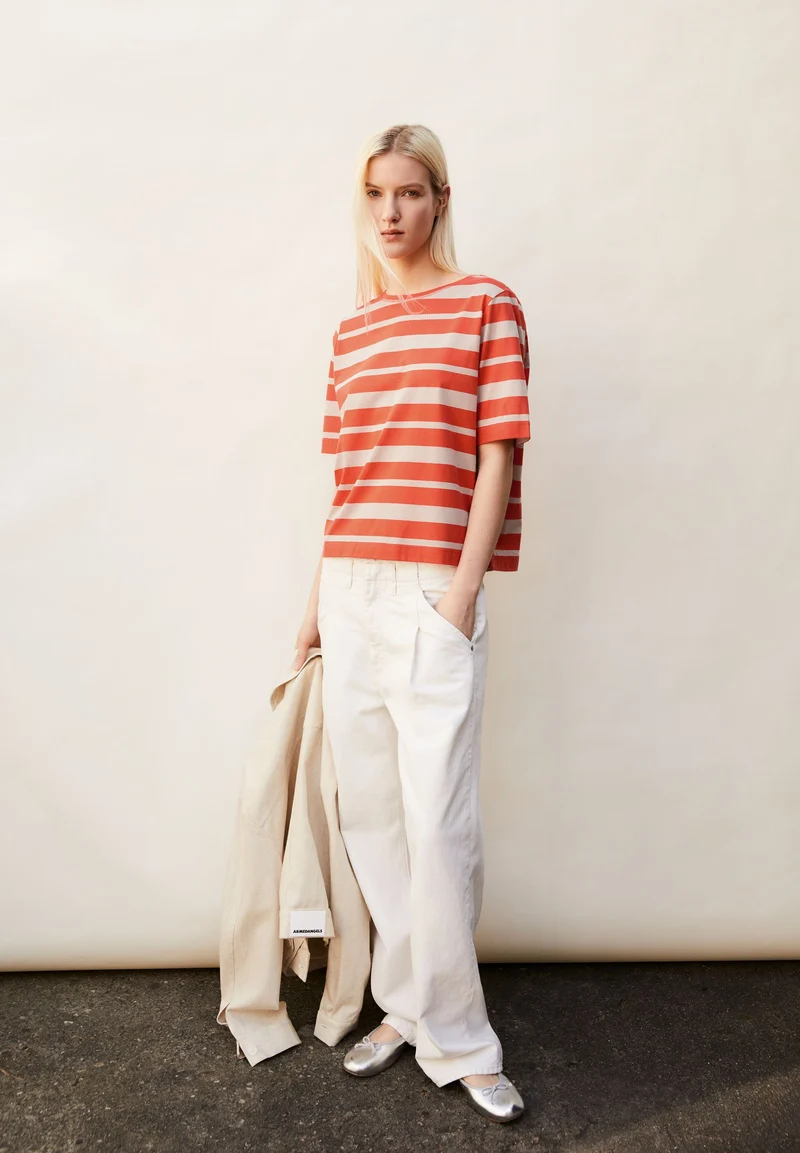 FINIAA BLOCK STRIPES | poppy red-sandstone