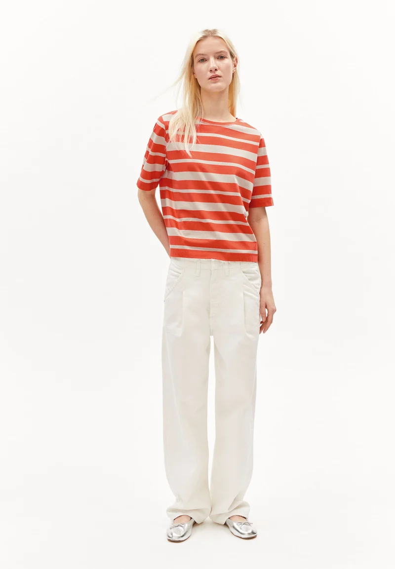 FINIAA BLOCK STRIPES | poppy red-sandstone