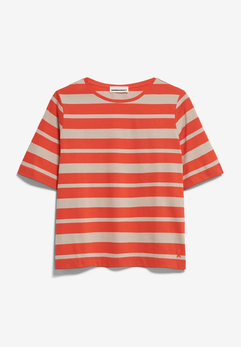 FINIAA BLOCK STRIPES | poppy red-sandstone