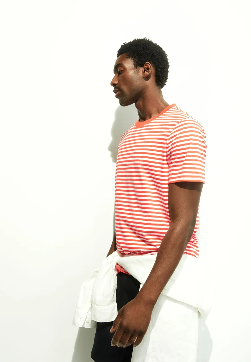 MAARKOS STRIPES | sunset orange-light oatmilk
