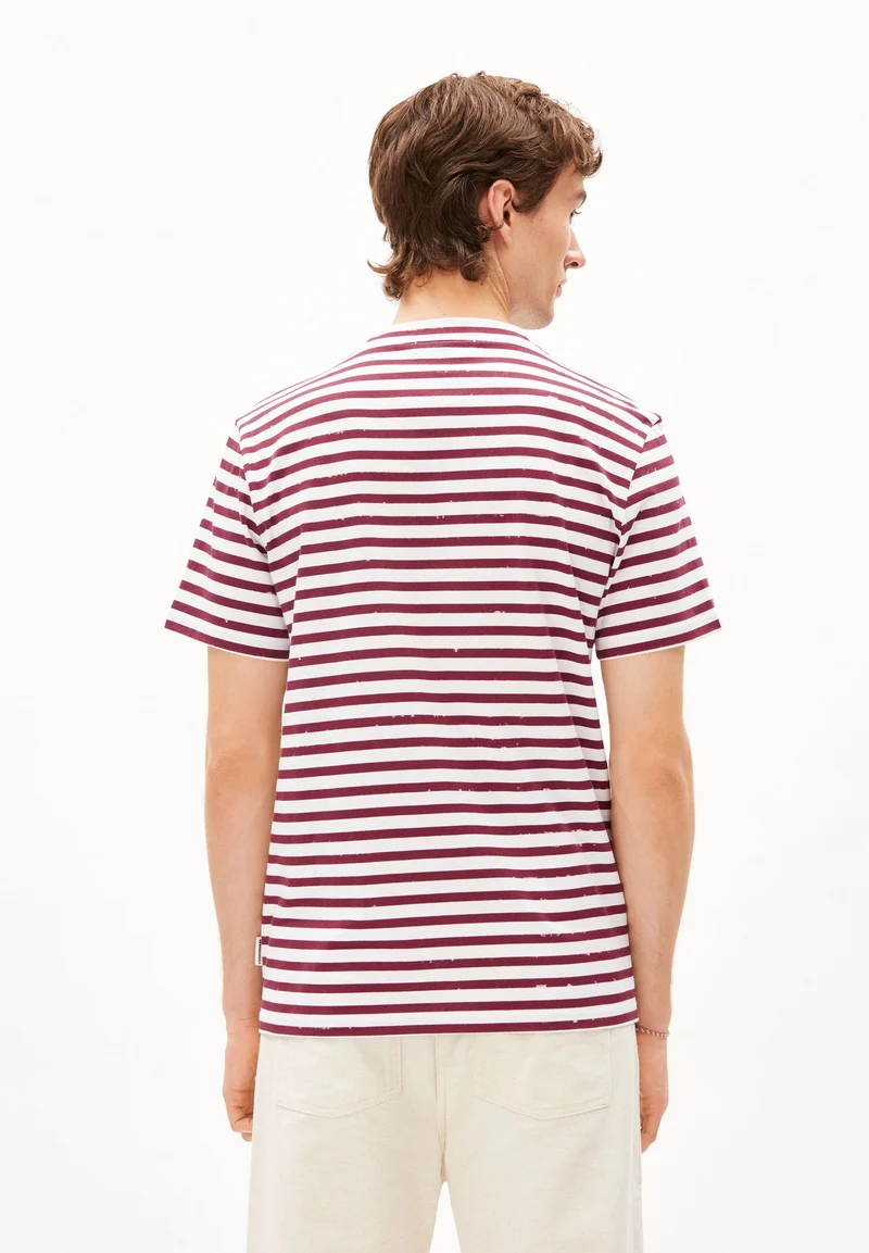 MALMAA STRIPES | white-dark crimson
