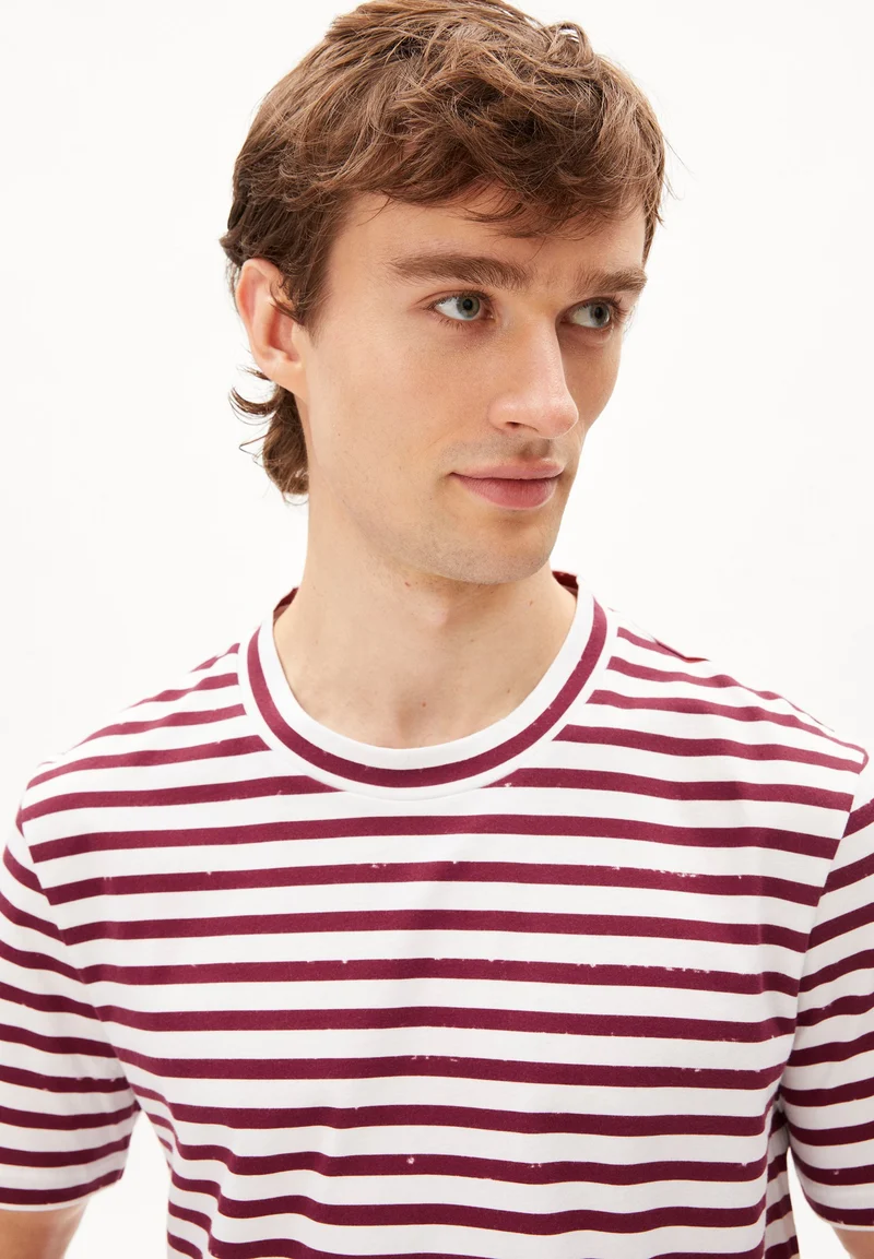 MALMAA STRIPES | white-dark crimson