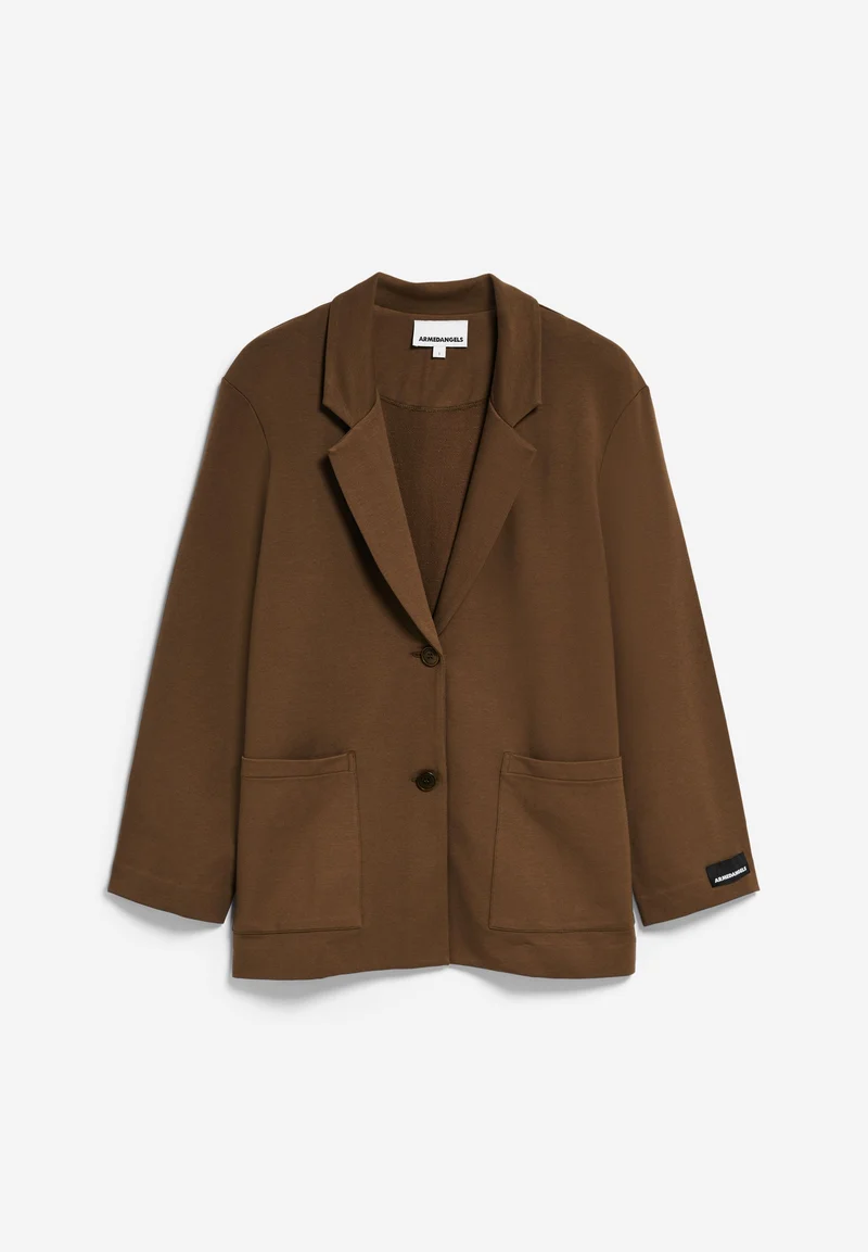 MARIAA FERNANDAA JERSEY BLAZER | dried moss