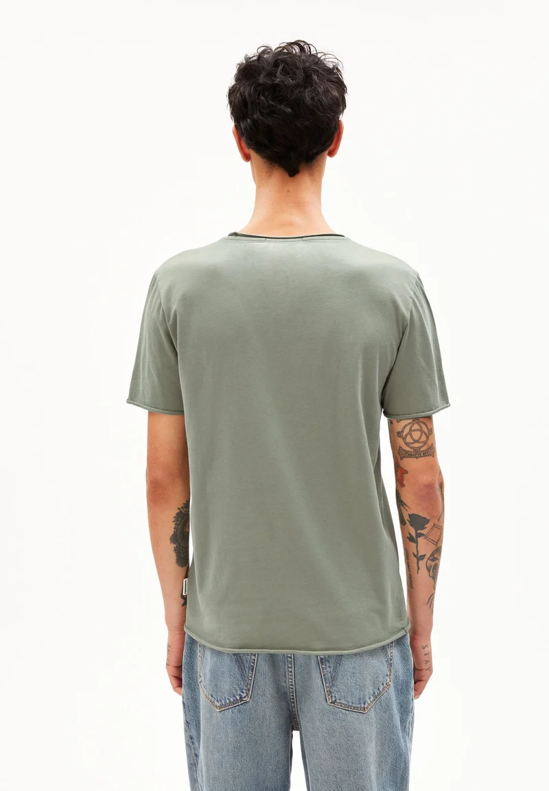 JAAMES BRUSHED T-SHIRT | grey green