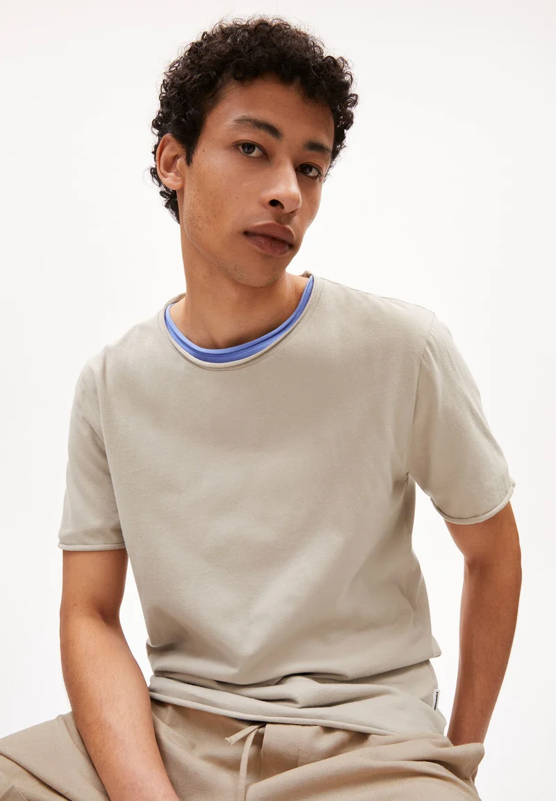 JAAMES BRUSHED T-SHIRT | sandstone