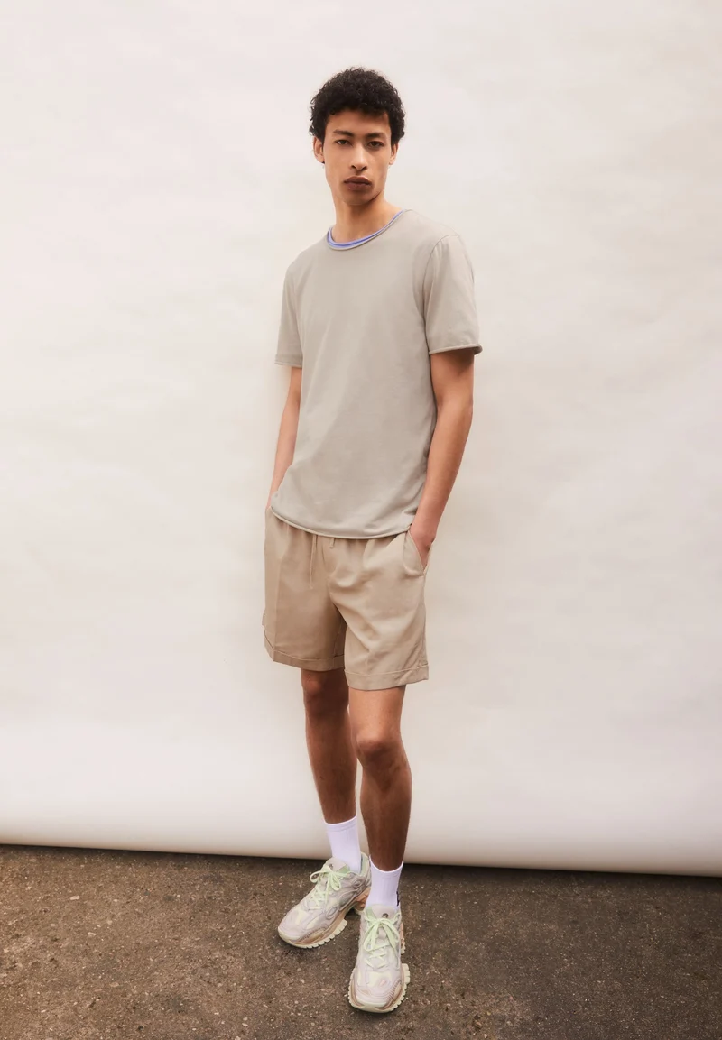 JAAMES BRUSHED T-SHIRT | sandstone