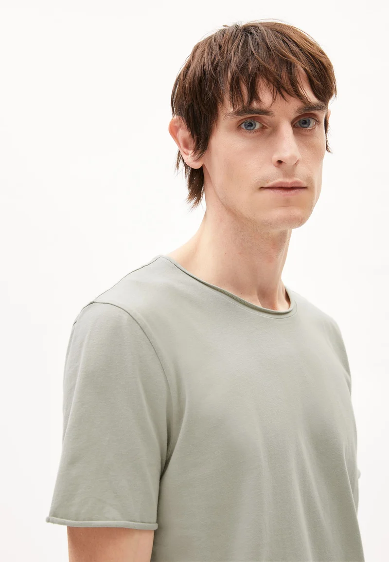 JAAMES BRUSHED T-SHIRT | seagreen