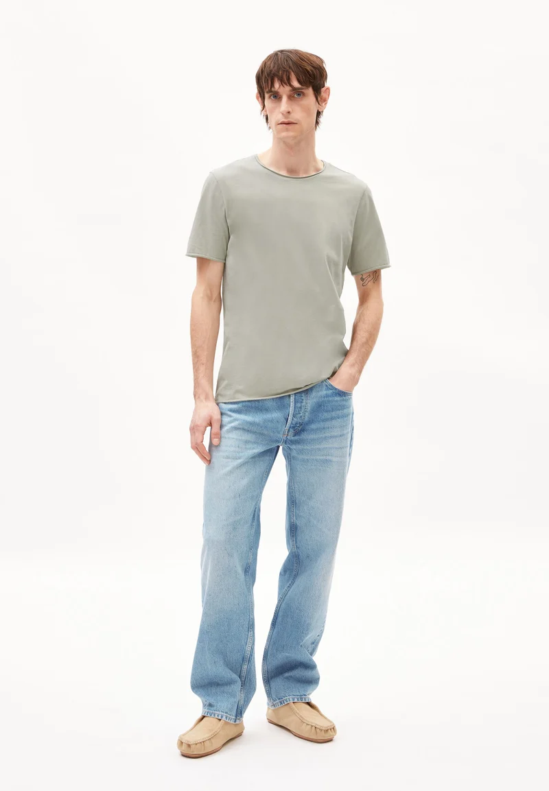 JAAMES BRUSHED T-SHIRT | seagreen