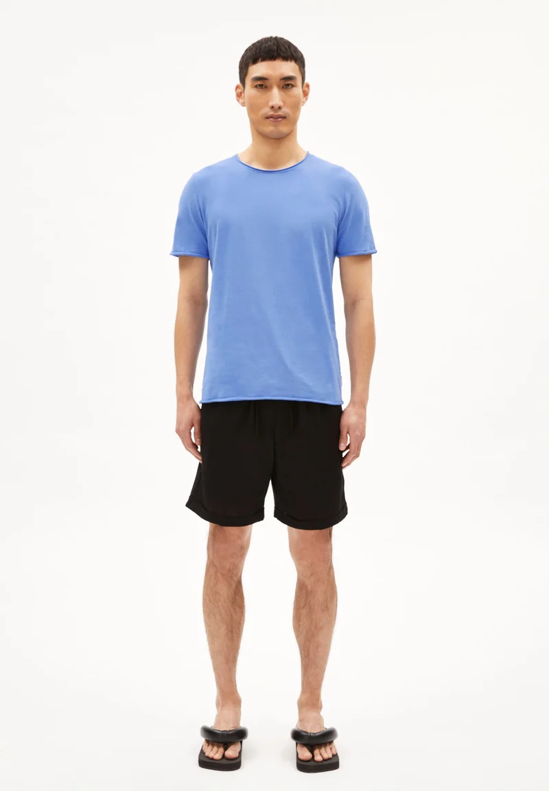 JAAMES BRUSHED T-SHIRT | blue bloom