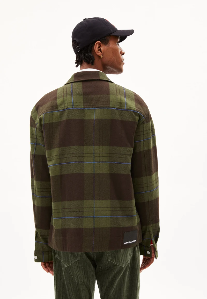 LAVAAS CHECK | dark swamp-light carbon green