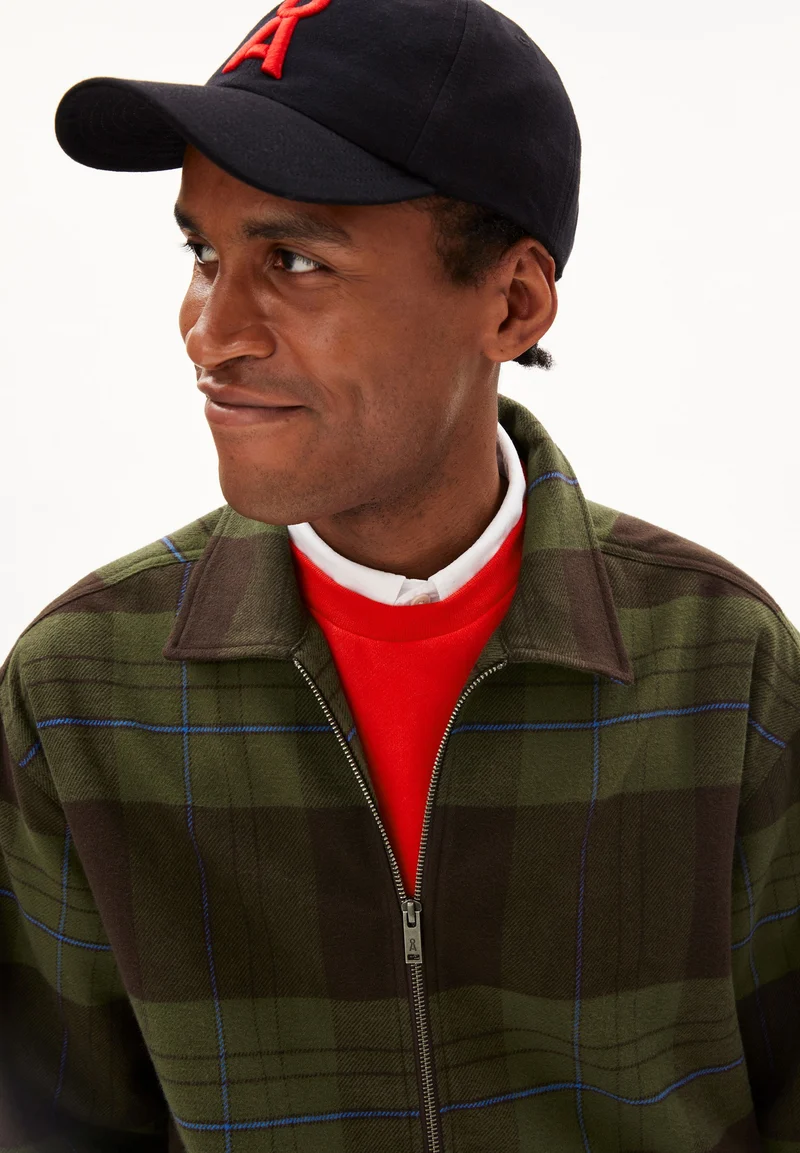 LAVAAS CHECK | dark swamp-light carbon green