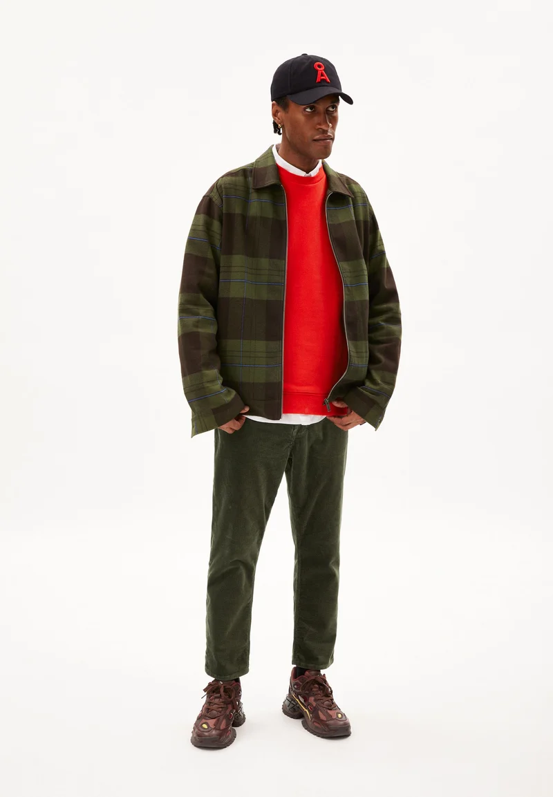 LAVAAS CHECK | dark swamp-light carbon green