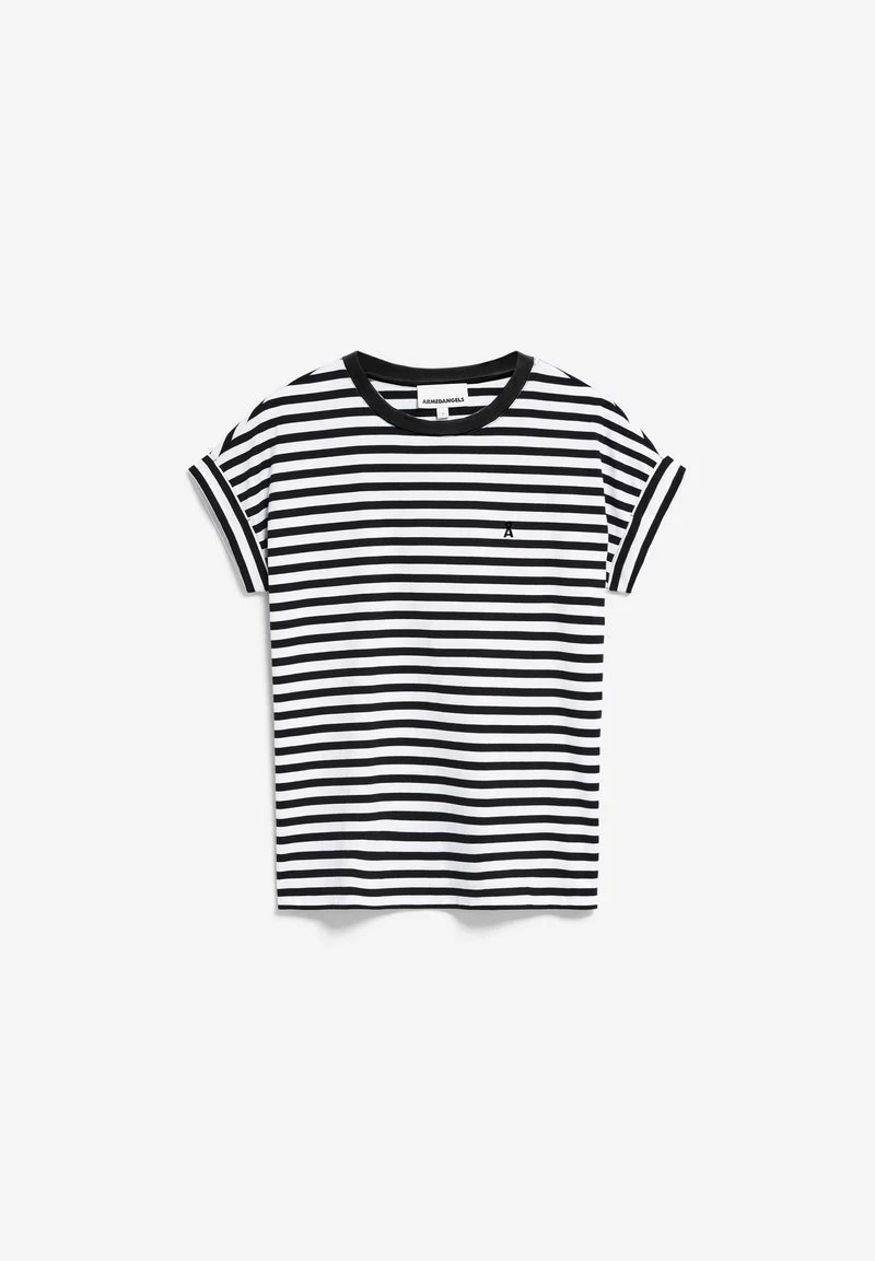 IDAARA GESTREIFTES T-SHIRT | white-black