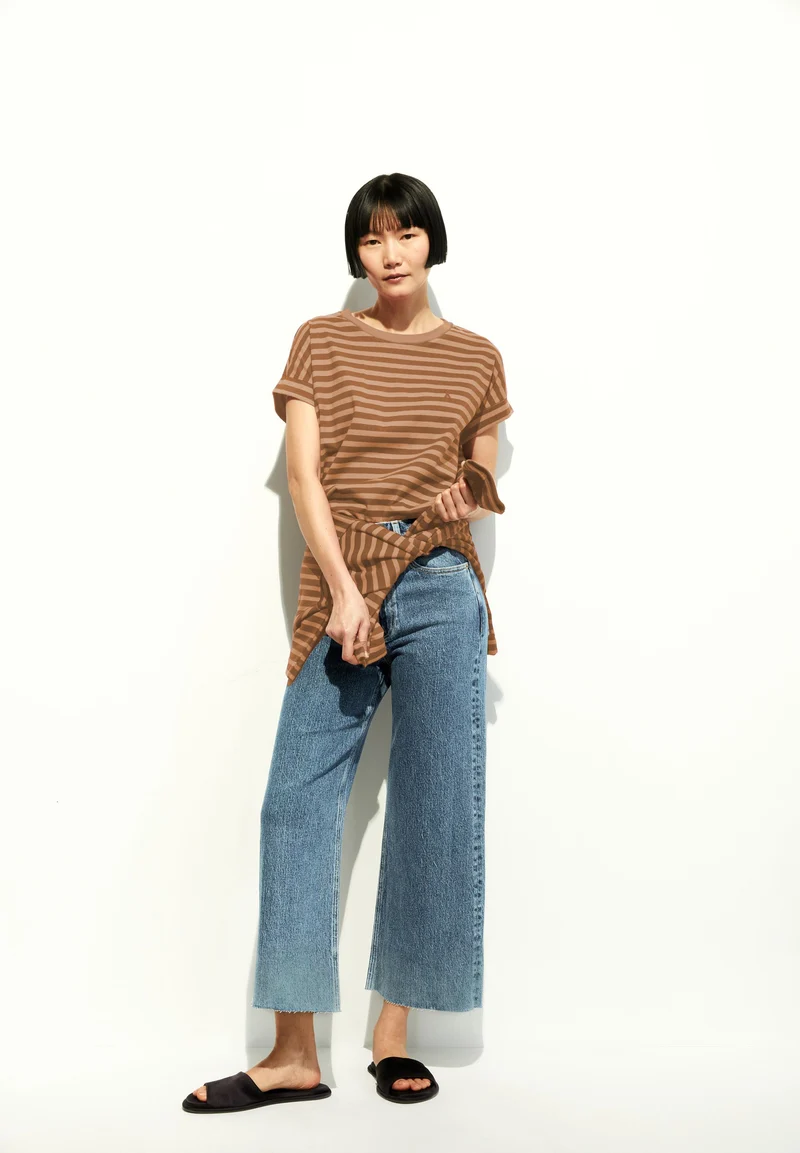 IDAARA GESTREIFTES T-SHIRT | pale umber-toasty tan