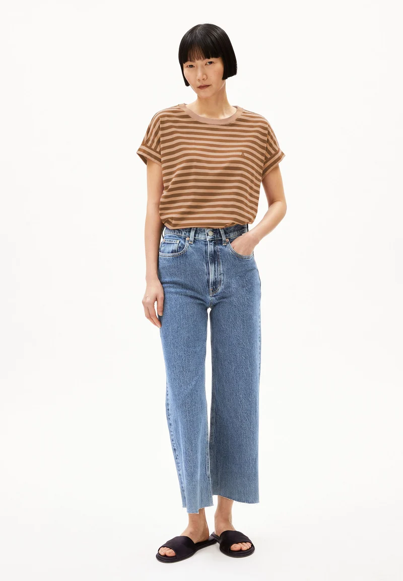 IDAARA GESTREIFTES T-SHIRT | pale umber-toasty tan
