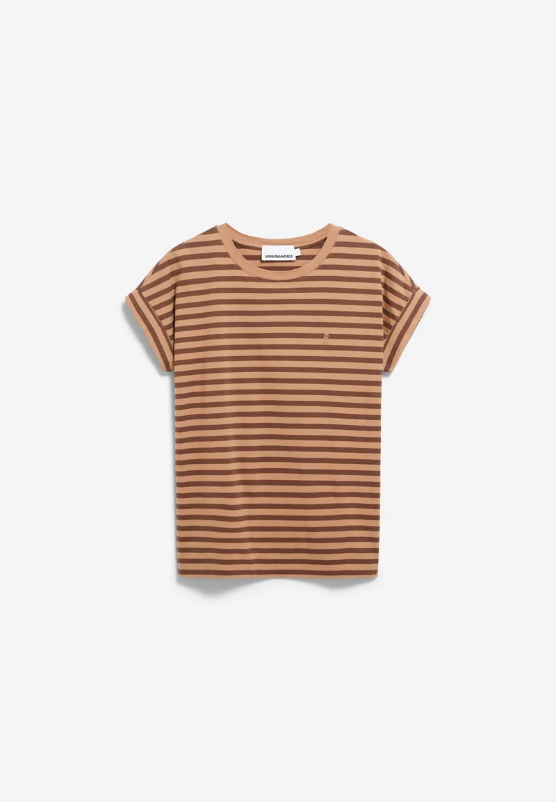 IDAARA GESTREIFTES T-SHIRT | pale umber-toasty tan