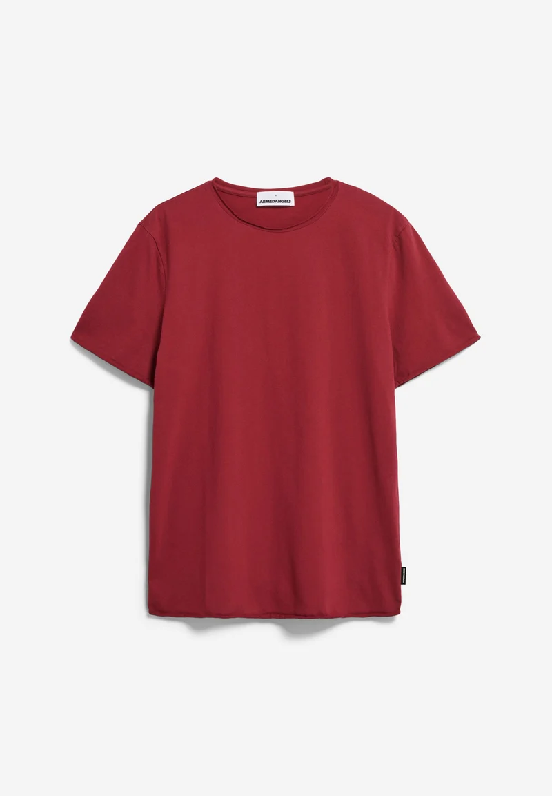 JAAMES BRUSHED T-SHIRT | dark crimson