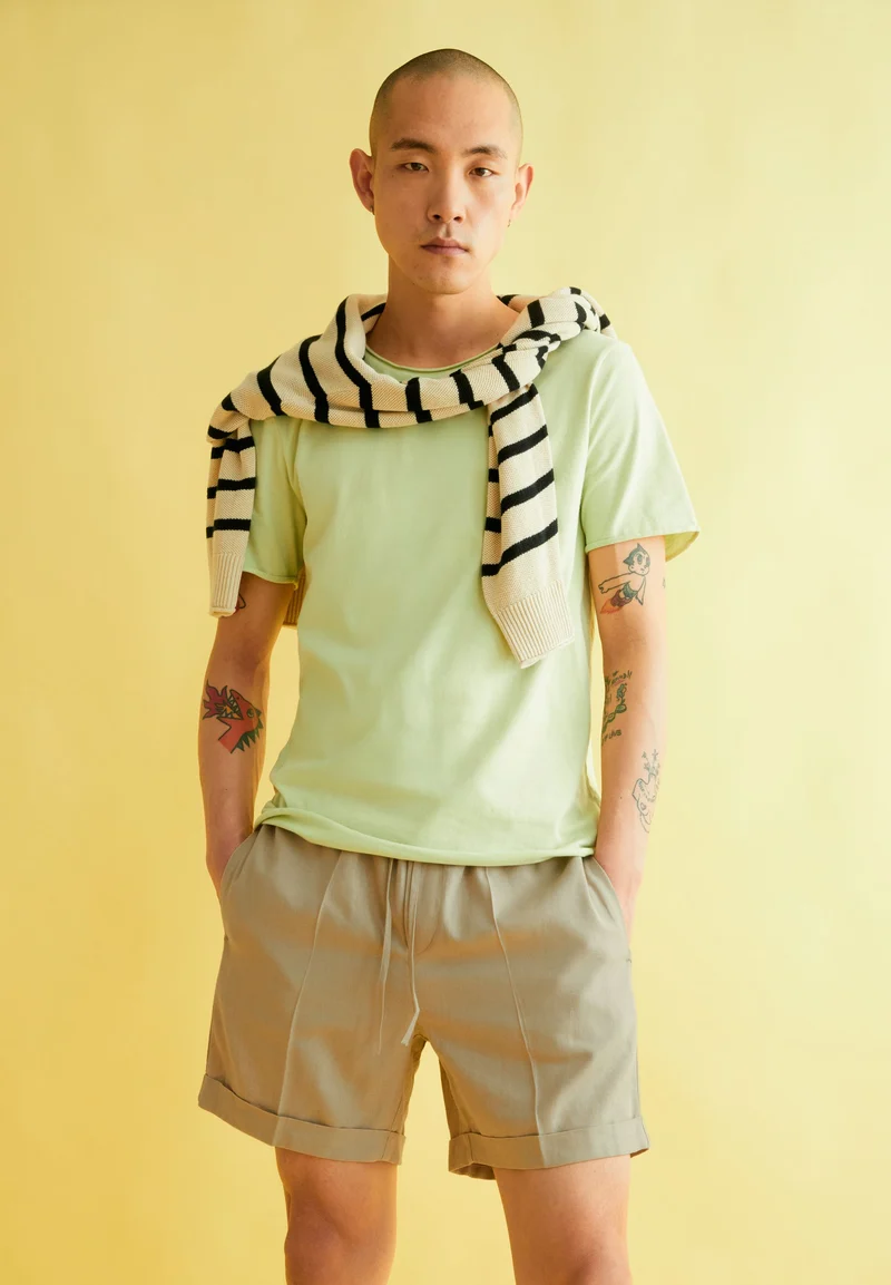 JAAMES BRUSHED T-SHIRT | green ash