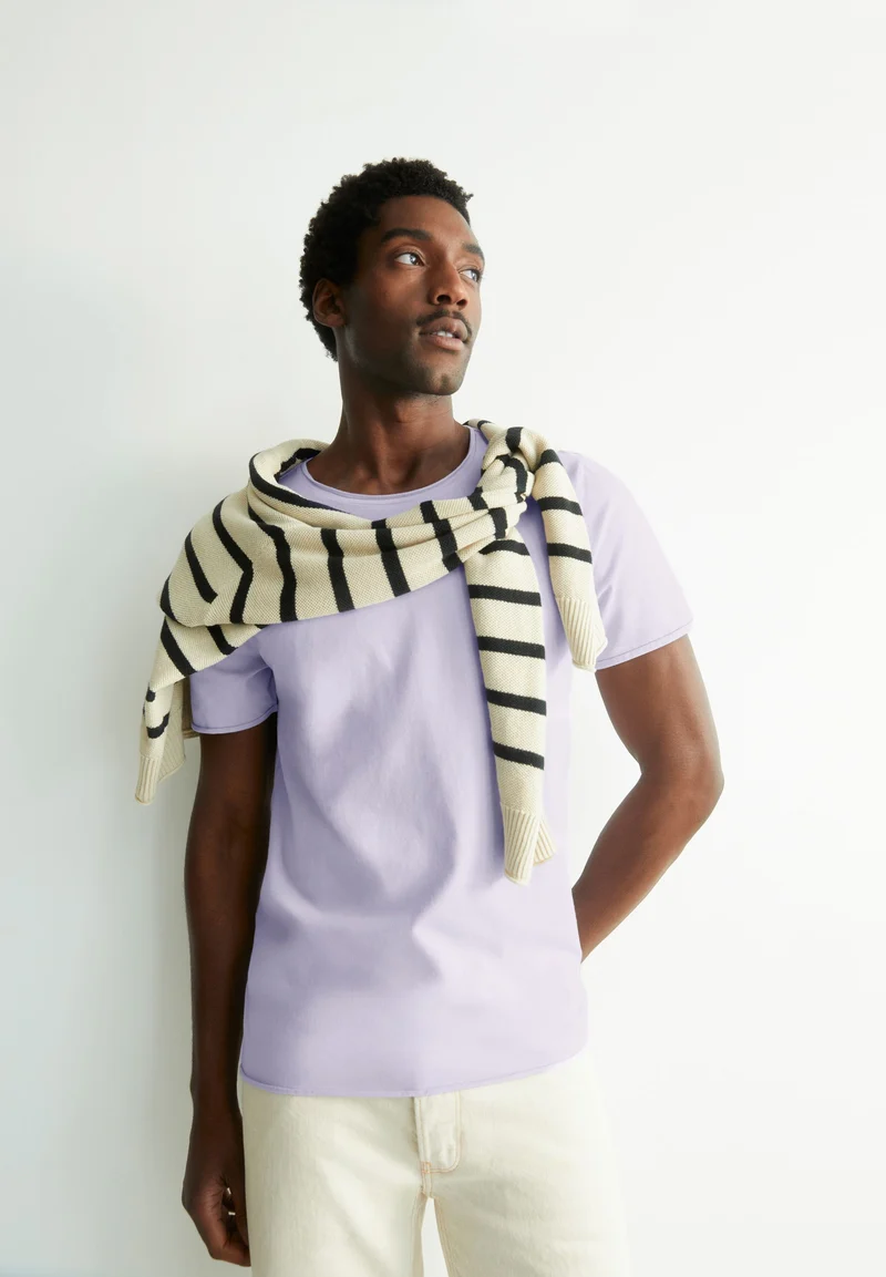 JAAMES BRUSHED T-SHIRT | soft lilac