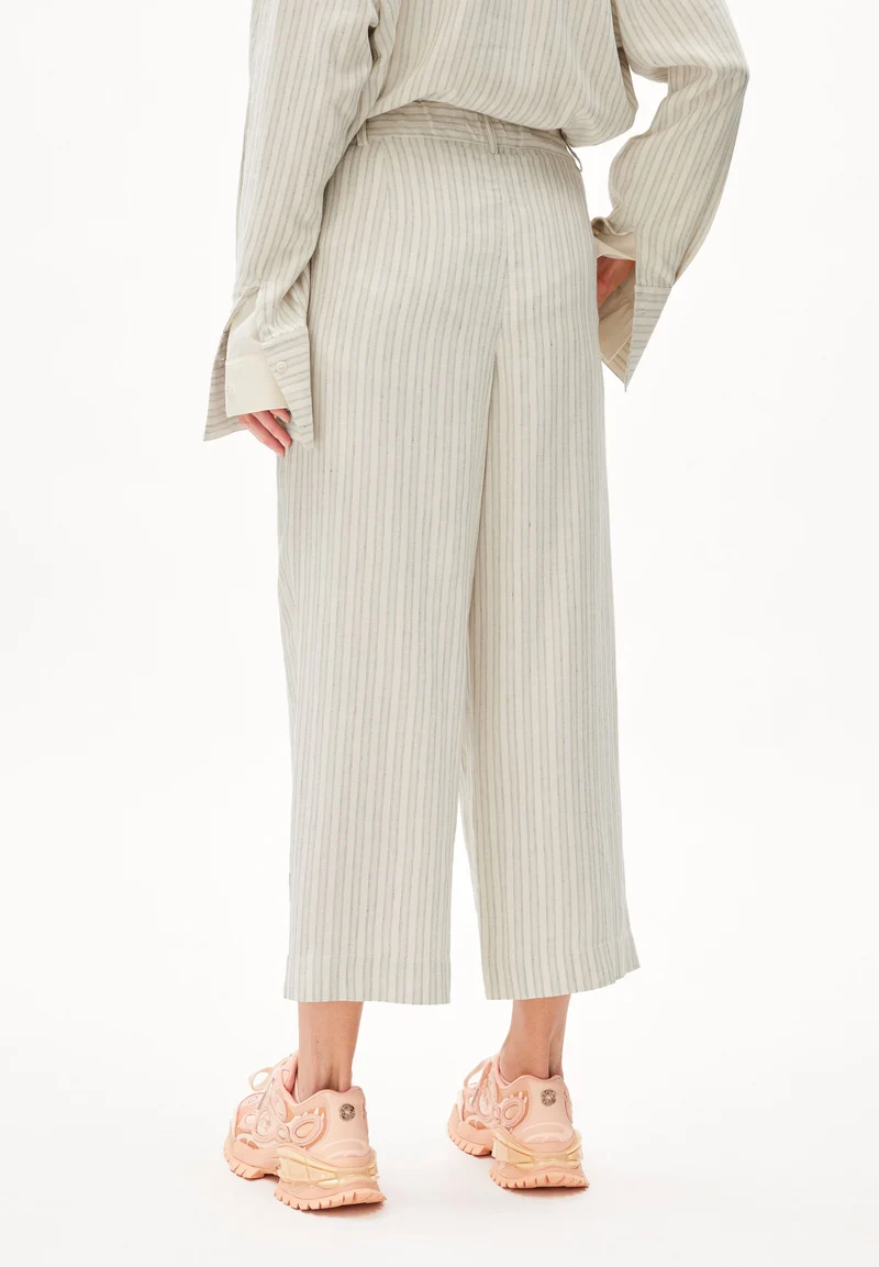 CAARUNUS LINO STRIPES | oatmilk-light matcha